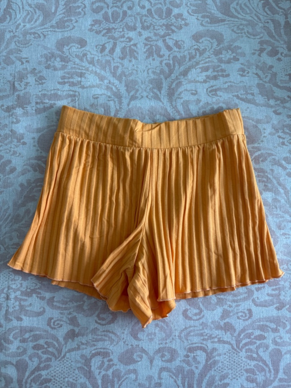 a new day Orange Pleated High-Waist Shorts